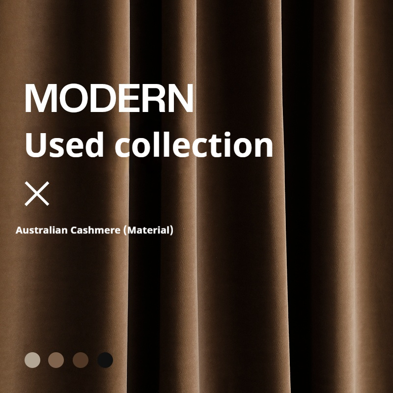 Blackout Curtain Thick - 1PC Velvet Blackout Curtains, Brown Insulation