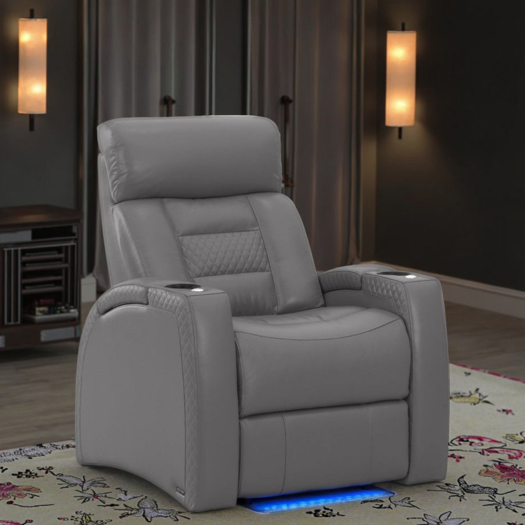 Home Cinema Recliners - Modern Luxury Cinema Recliner Genuine Leather