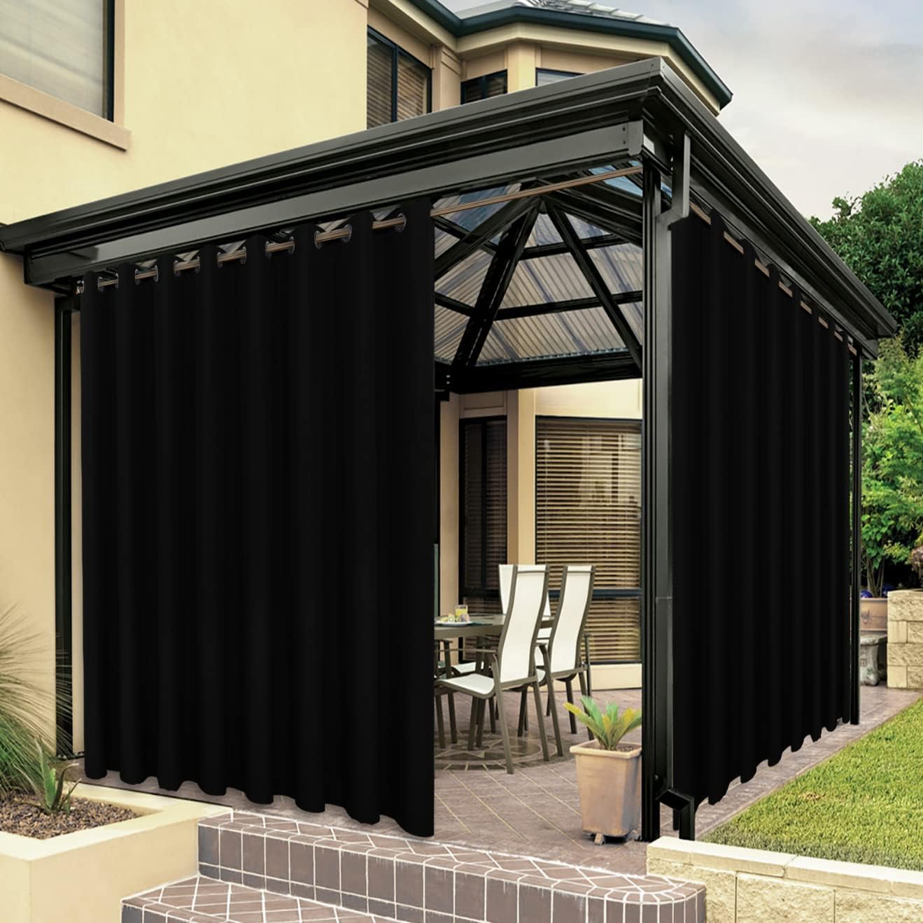 Blackout Curtain Thick - Outdoor Curtains for Patio Waterproof Thick