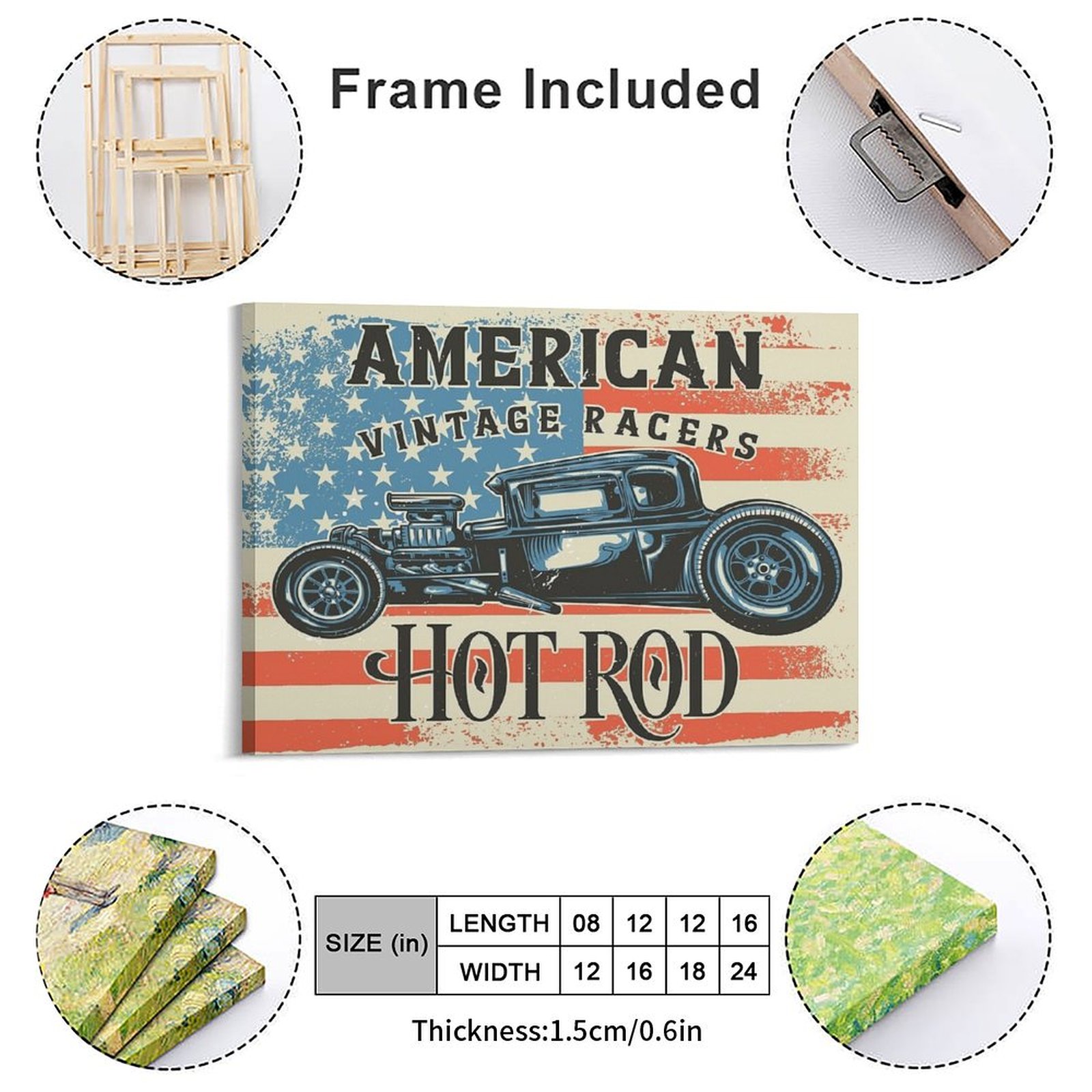 American Hot Rod Canvas Painti - Home Cinema Design avis et prix