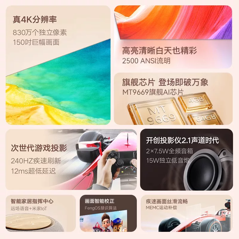 New V10 4K laser projector, po - Home Cinema Laser Projector avis et prix