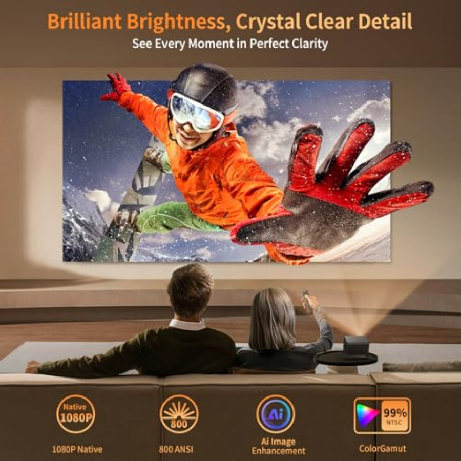 4K Projector with Wifi and Blu - Home Cinema App avis et prix