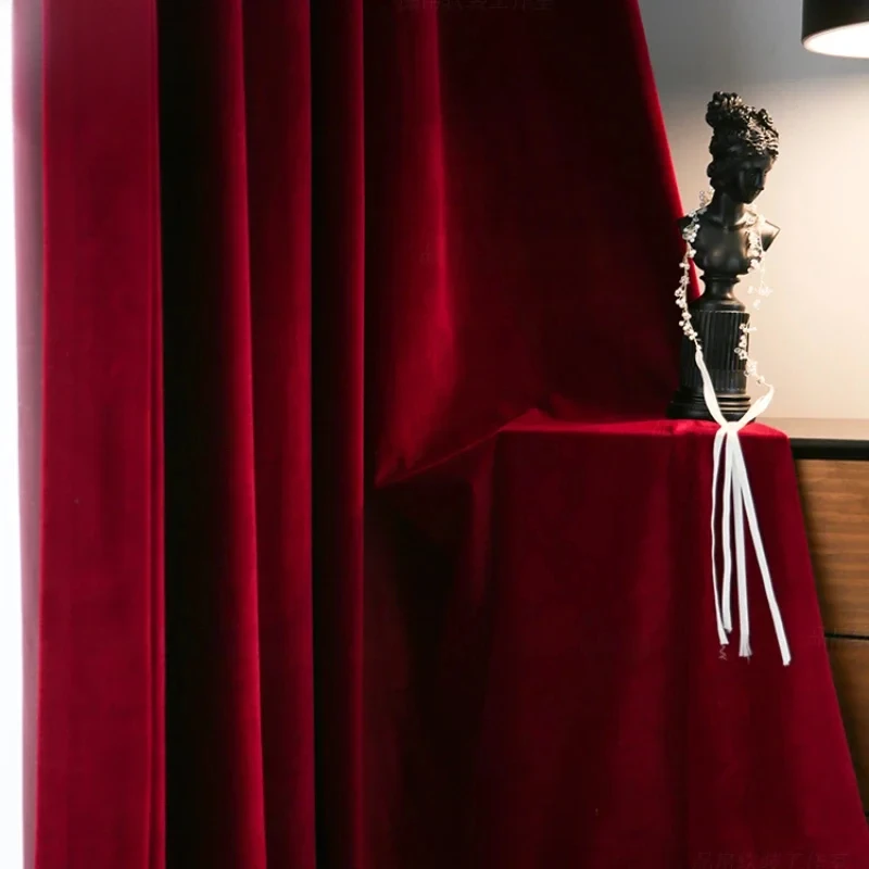 Nordic Modern Burgundy Red Lux - Blackout Curtain Thick avis et prix