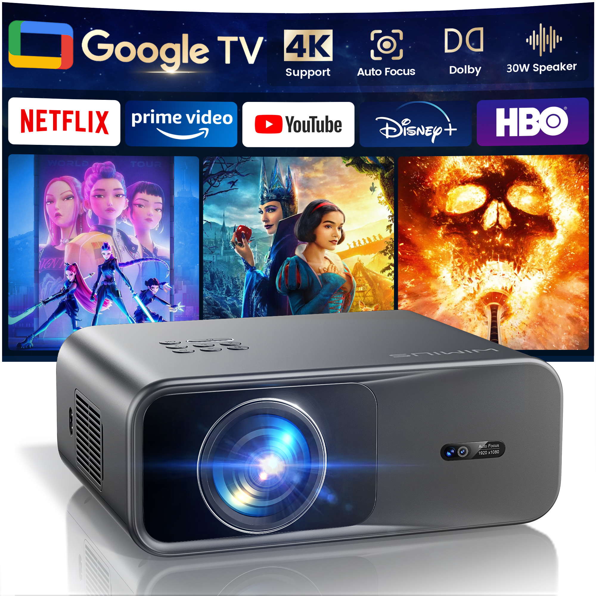 WIMIUS 1200 ANSI Projector 4K  - Home Cinema Laser Projector avis et prix