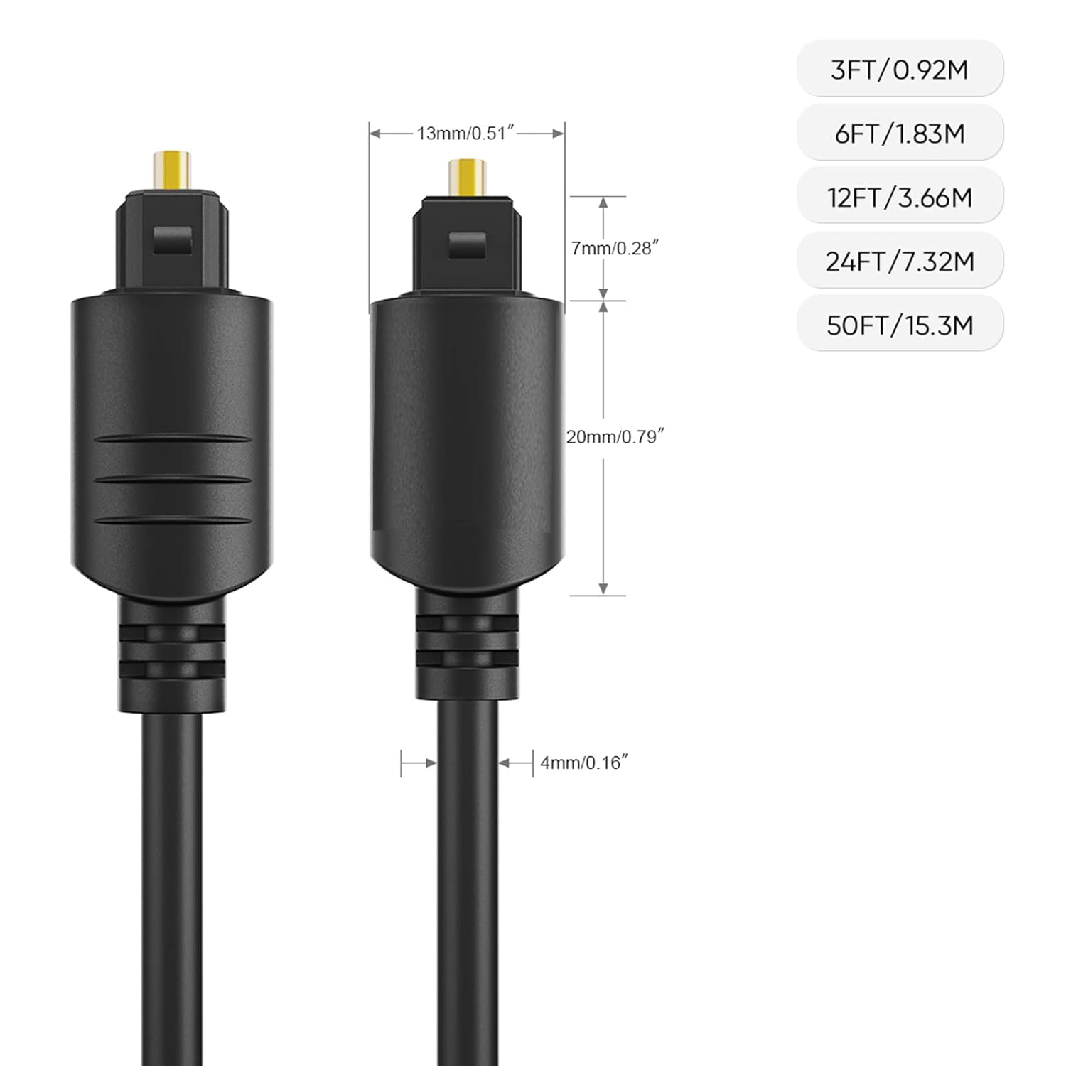 TOSLINK Optical Audio Cable, F - Home Cinema Cabasse avis et prix