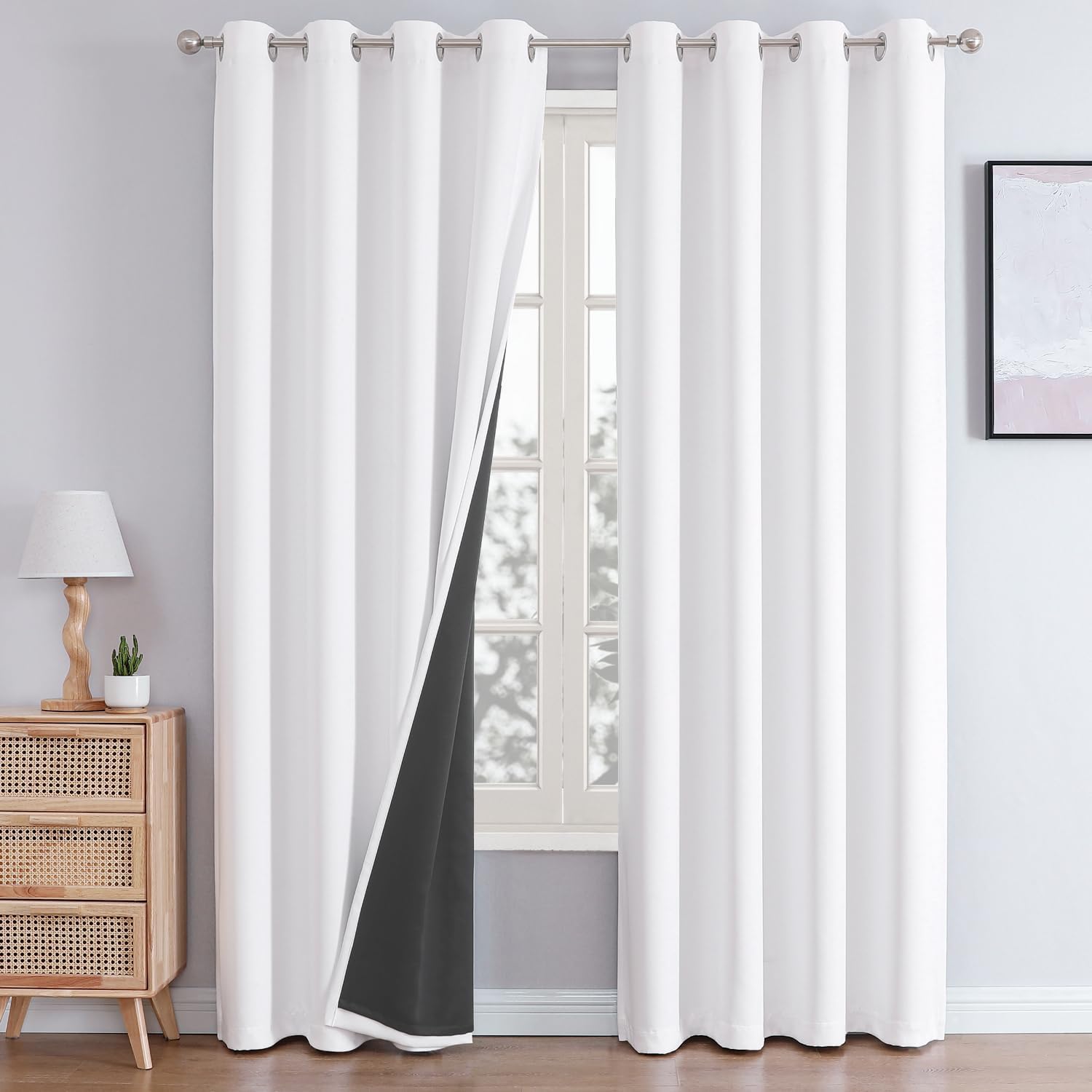 White Blackout Curtains for Be - Blackout Curtain Thick avis et prix