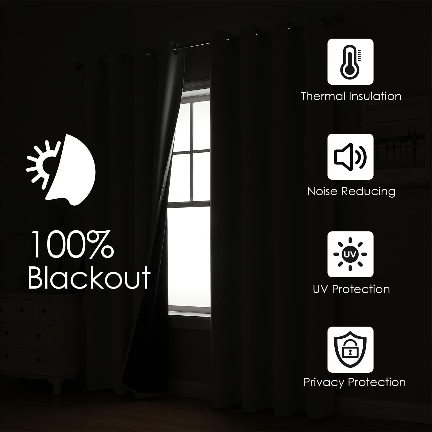 White Blackout Curtains for Be - Blackout Curtain Thick avis et prix