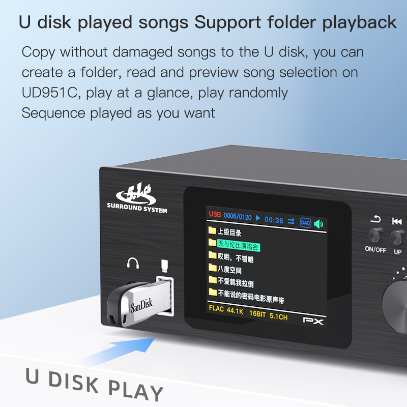 PX UD951C Upgraded 5.1 Channel - Surround Sound Decoder avis et prix