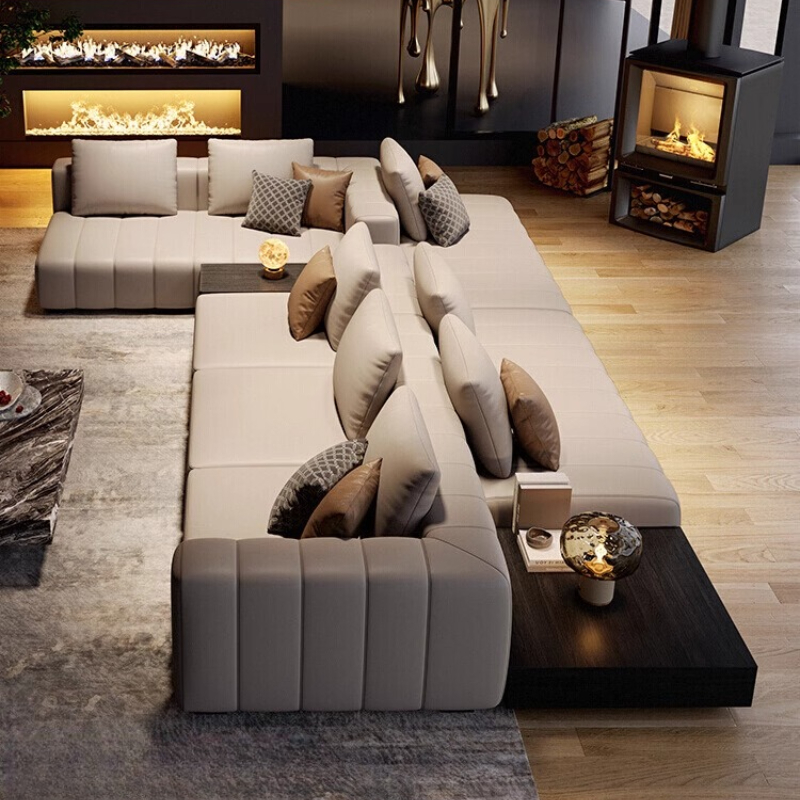 Italian Genuine Leather Sofas  - Home Cinema Room Accessories avis et prix