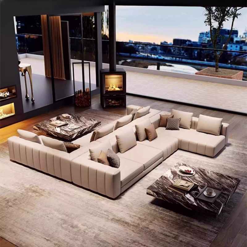 Italian Genuine Leather Sofas  - Home Cinema Room Accessories avis et prix