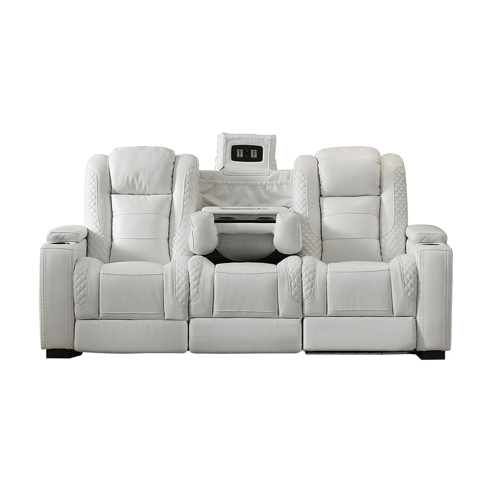 Luxury Power Recliner White Le - Home Cinema Recliners avis et prix