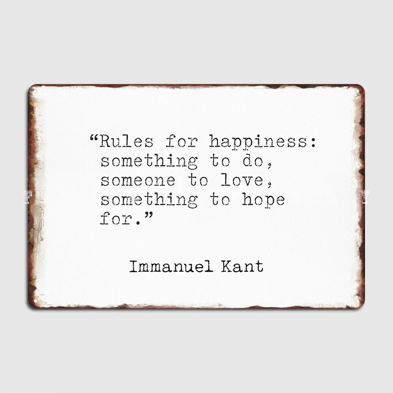 Immanuel Kant Quotes Metal Sig - Home Cinema Quotes avis et prix
