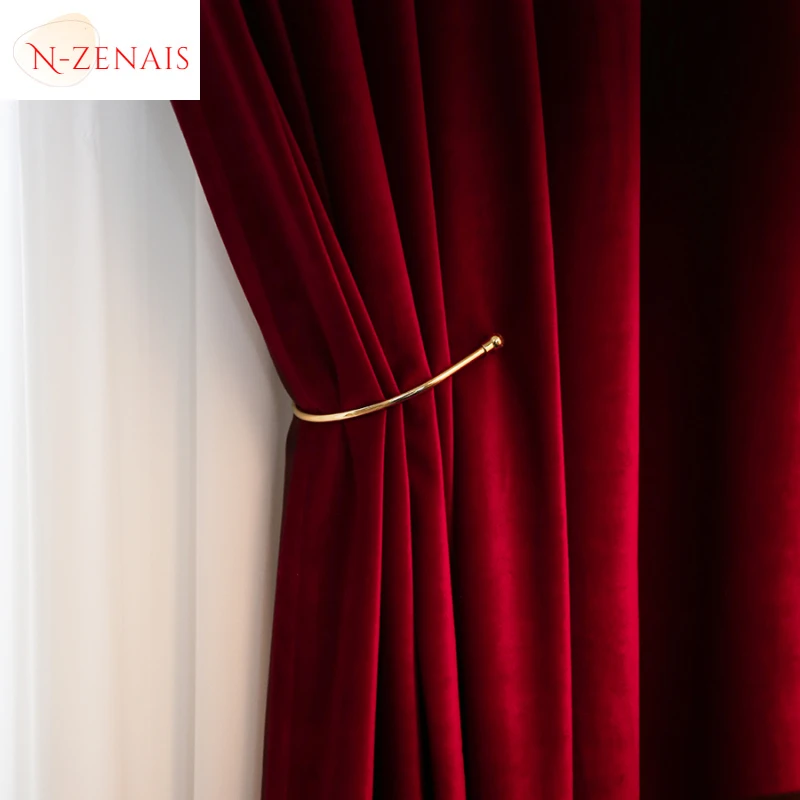 Modern  Luxury Nordic Burgundy - Blackout Curtain Thick avis et prix