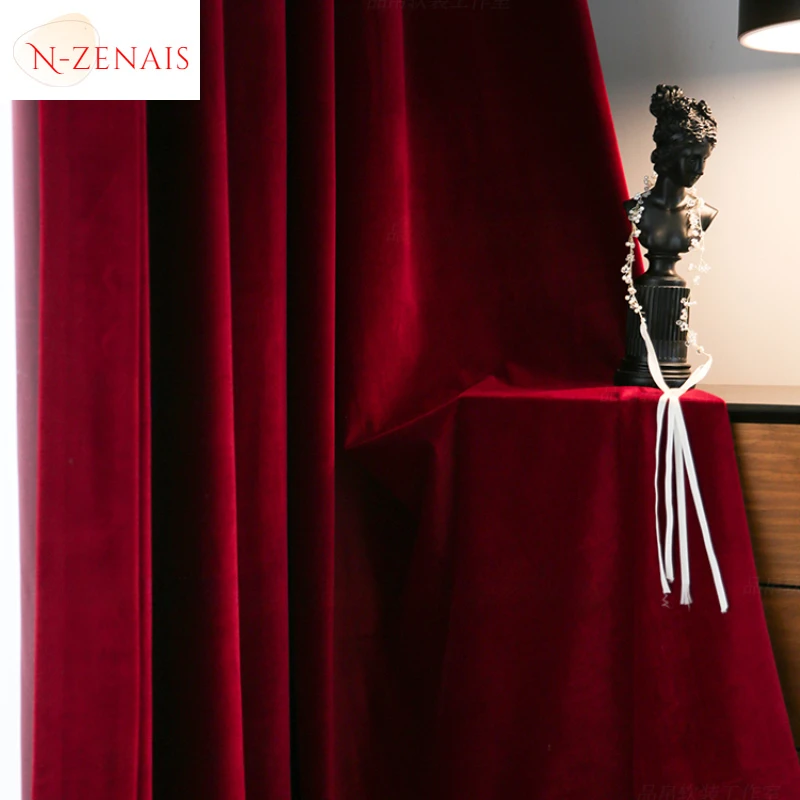 Modern  Luxury Nordic Burgundy - Blackout Curtain Thick avis et prix