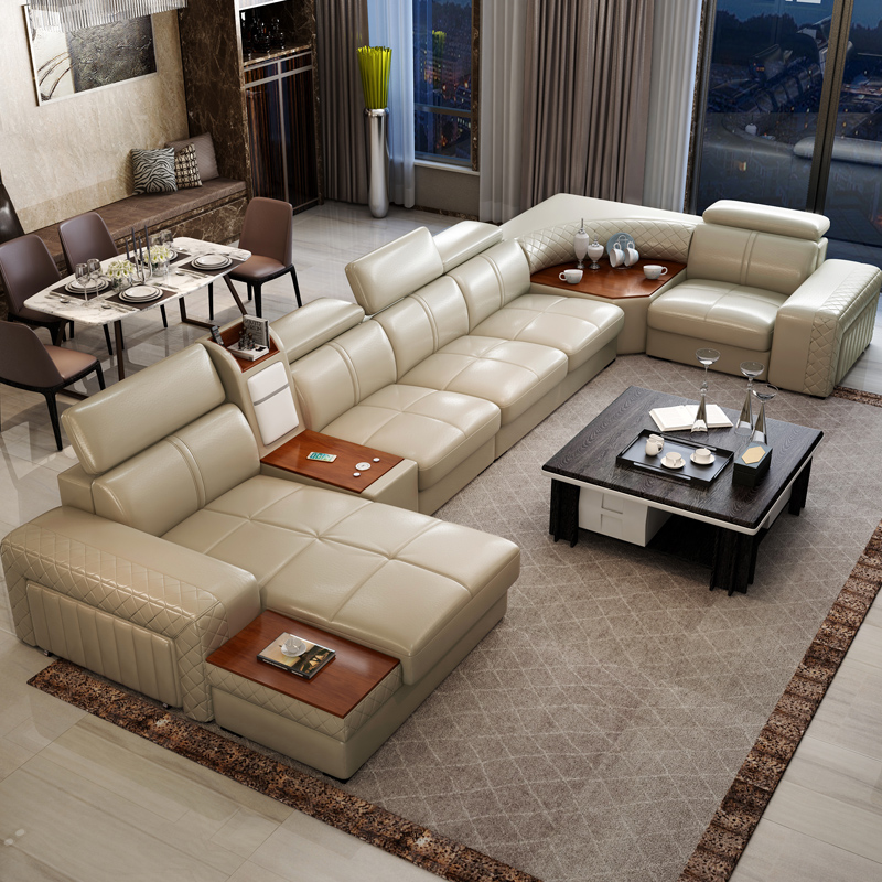 Genuine Leather Modern Sofas M - Home Cinema Room Accessories avis et prix