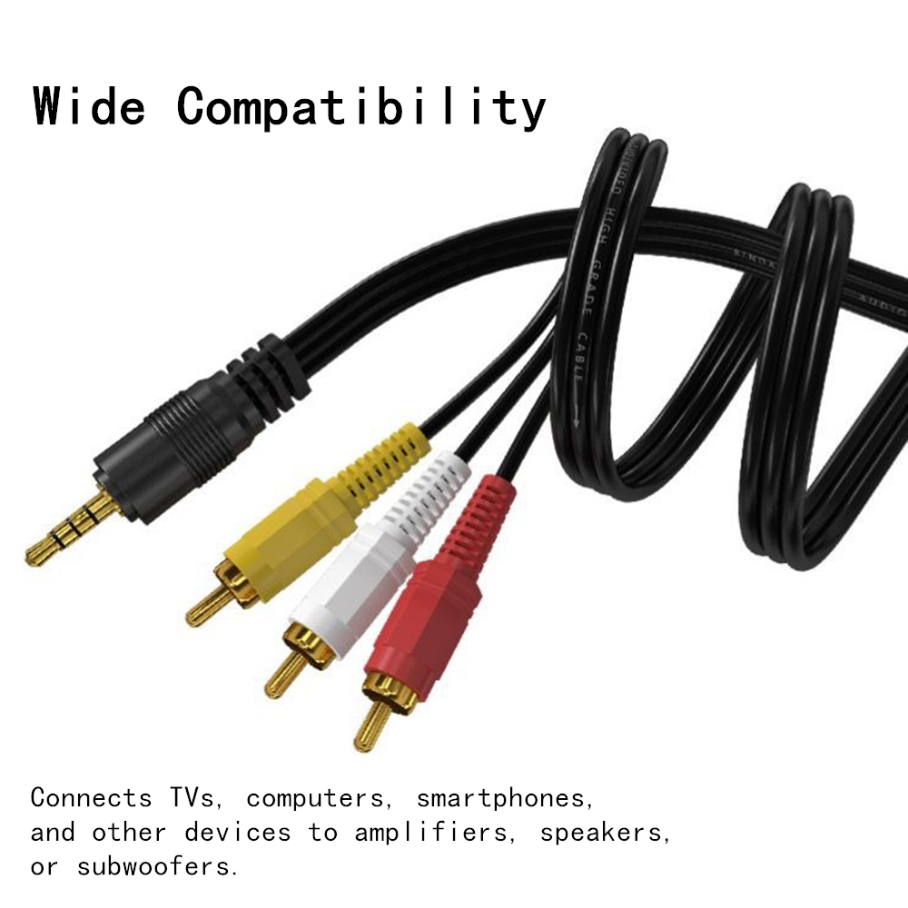 3.5mm to 3 RCA Audio Video Cab - Genius Home Cinema avis et prix