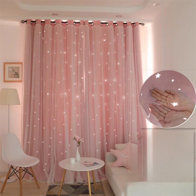 1pc Korean-style double-layer  - Blackout Curtain Thick avis et prix