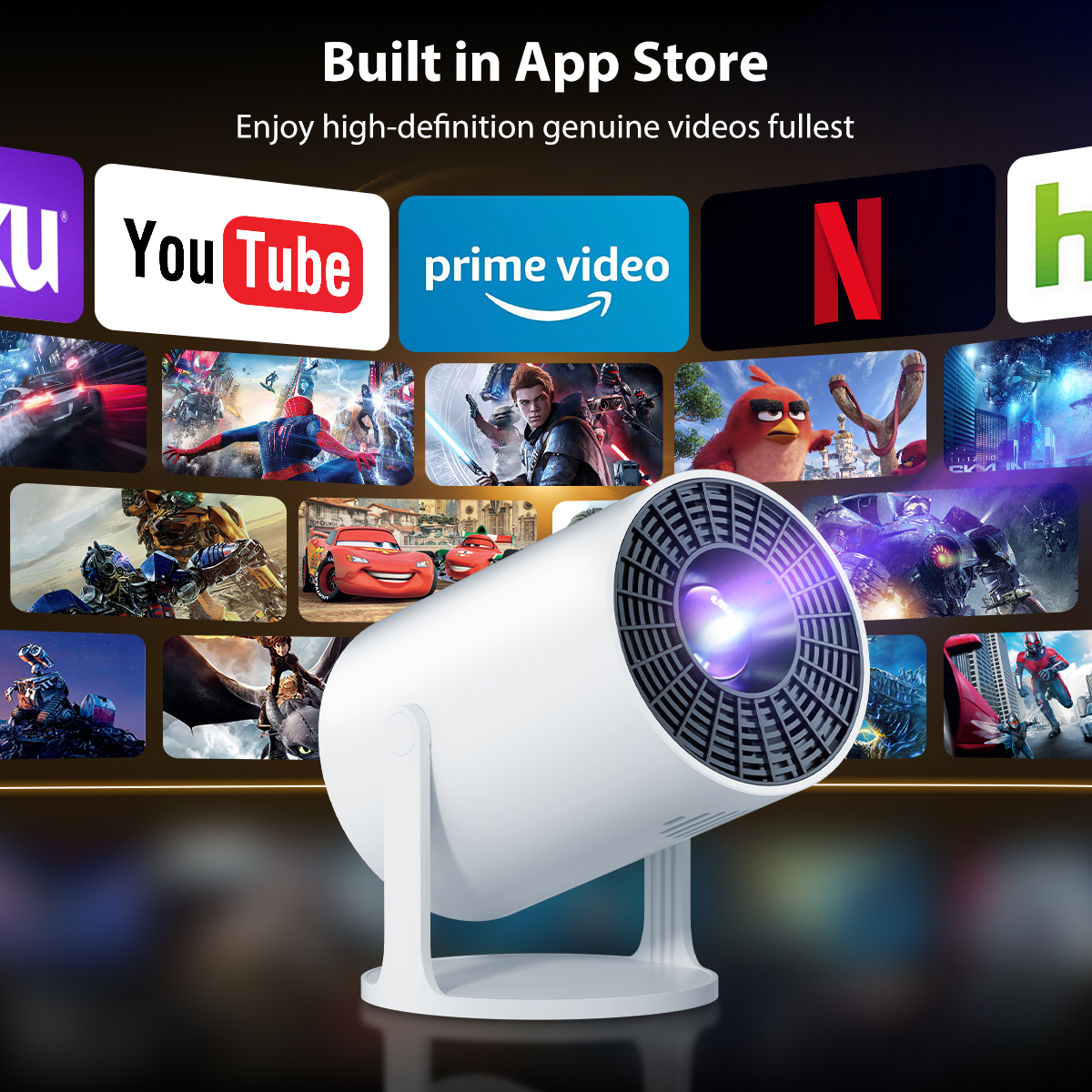 M300 Mini Projector 4K HD Nati - Home Cinema Movies avis et prix