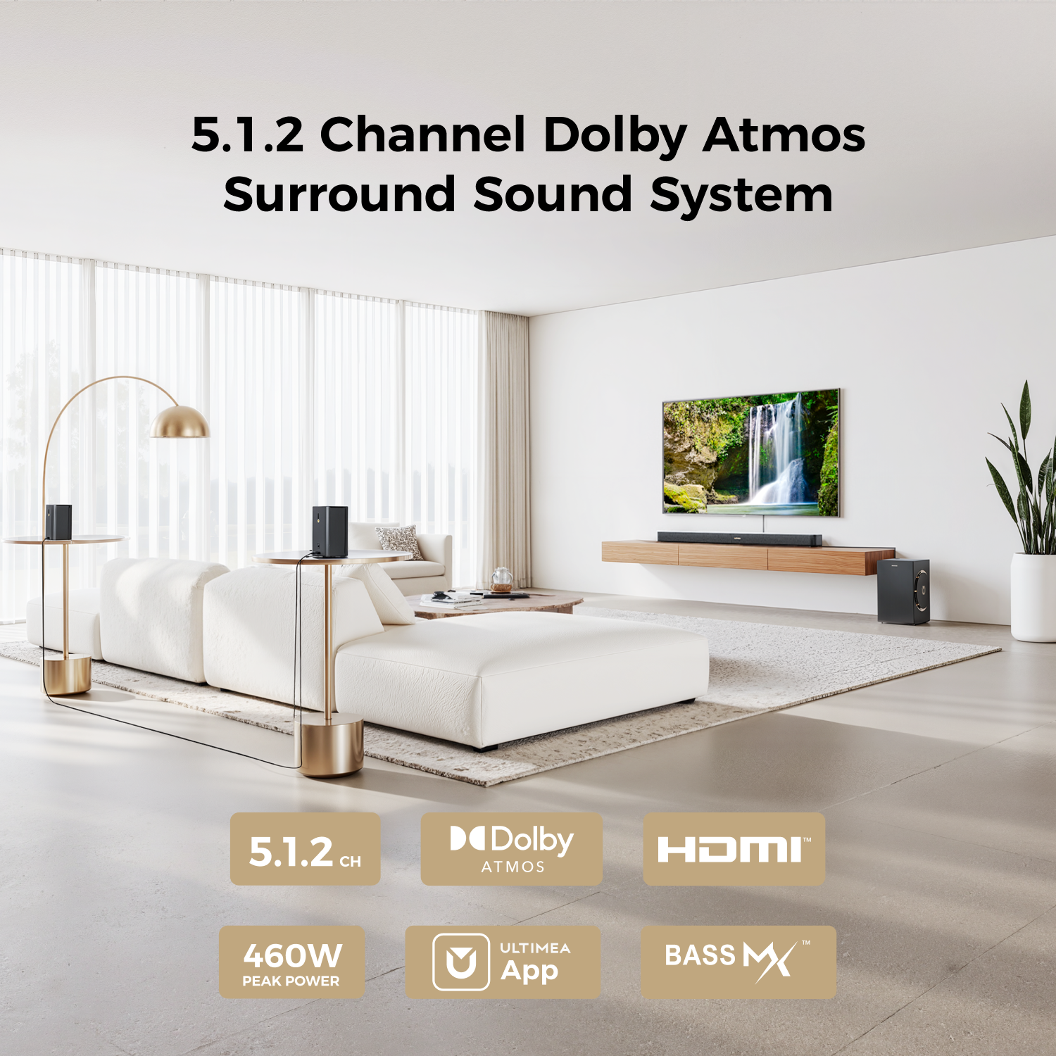 ULTIMEA 460W 5.1.2ch Sound Bar - Home Cinema Atmos avis et prix