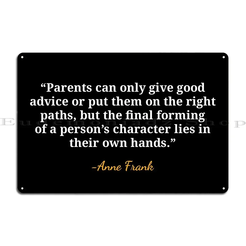 Anne Frank Quote Metal Plaque  - Home Cinema Quotes avis et prix