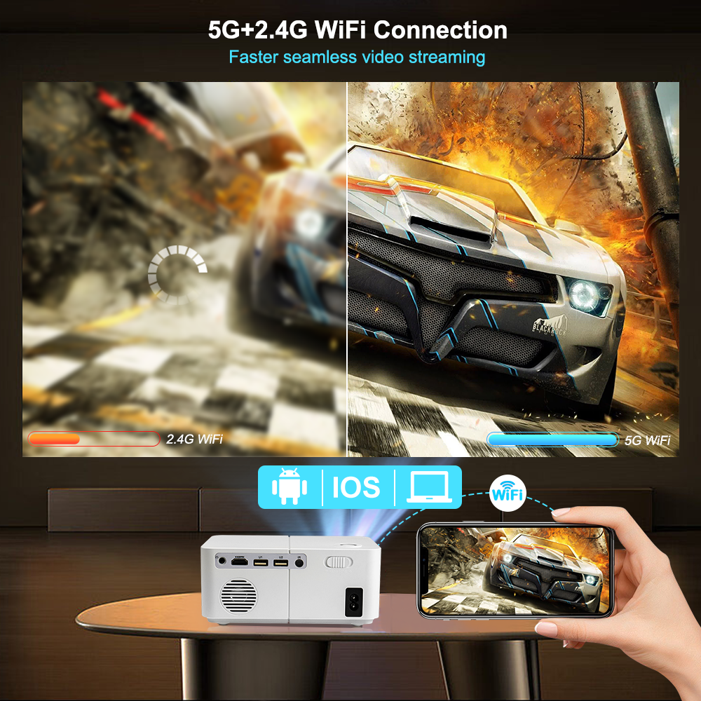 HD300 Mini Projector 4K Full H - Home Cinema Movies avis et prix