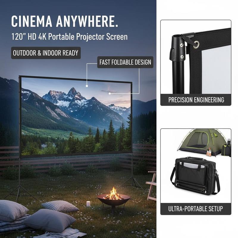 Projector Screen with Stand, 1 - Home Cinema Movies avis et prix