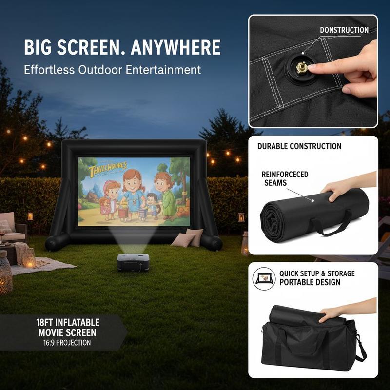 18FT Blow-up Projection Screen - Home Cinema Movies avis et prix