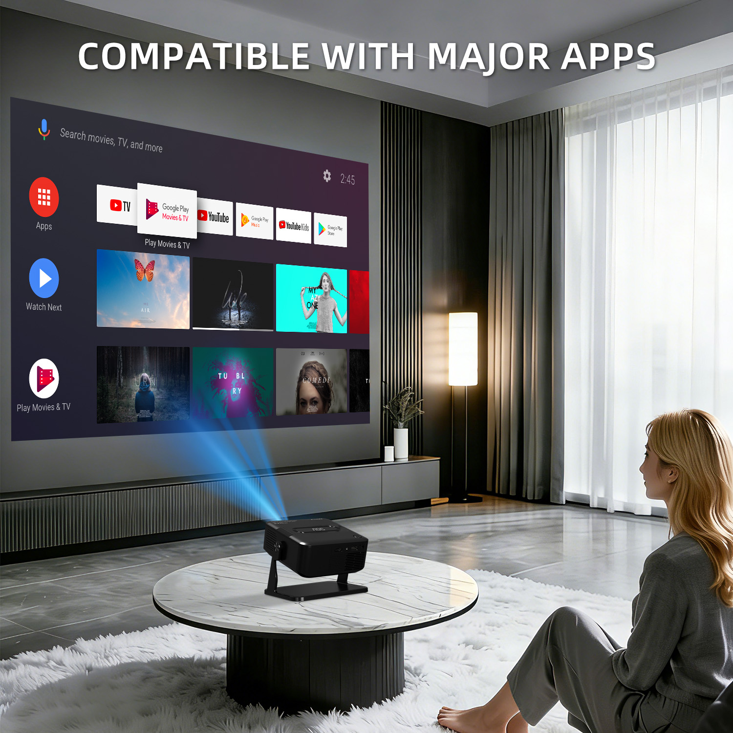 AOC HA109 Projector 300 ANSI 7 - Home Cinema App avis et prix