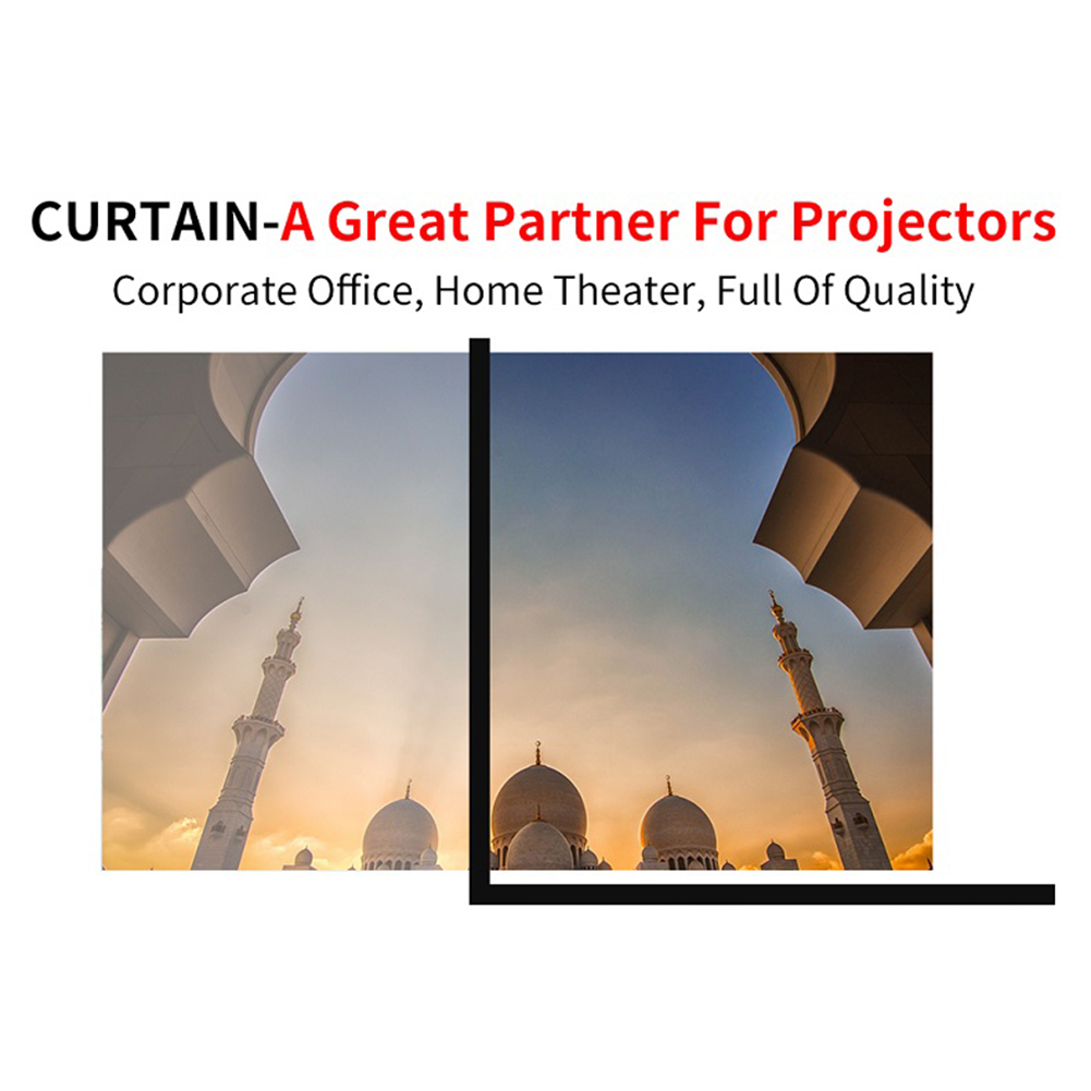 16:9 Simple Projector Curtain  - Home Cinema Movies avis et prix