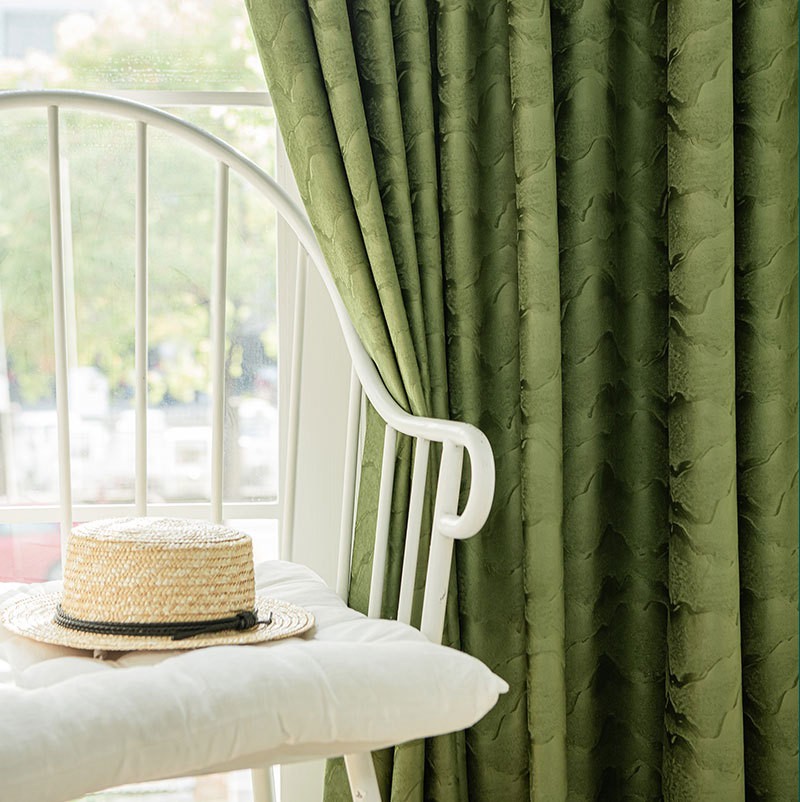 French Light Luxury Green Land - Blackout Curtain Thick avis et prix