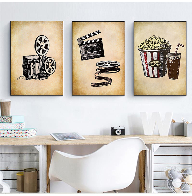 Movie Theater Vintage Art Canv - Home Cinema Design avis et prix