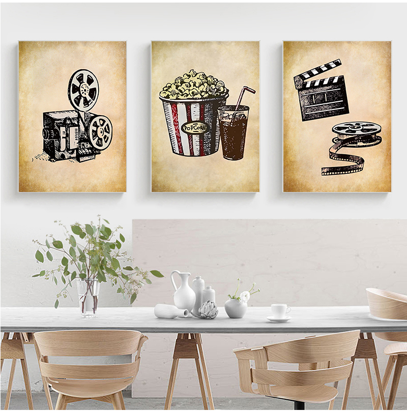 Movie Theater Vintage Art Canv - Home Cinema Design avis et prix