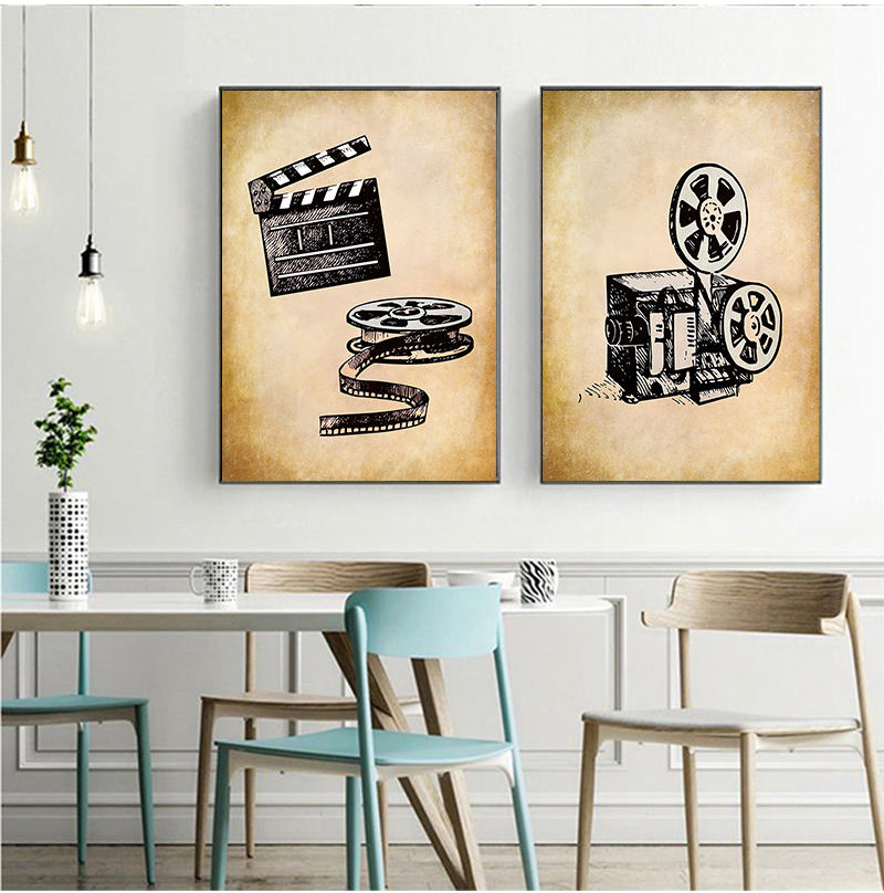 Movie Theater Vintage Art Canv - Home Cinema Design avis et prix