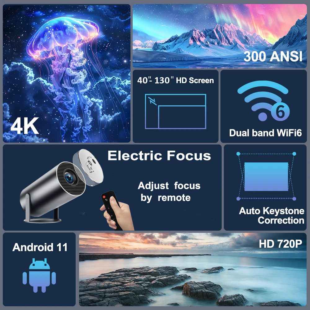 DITONG HY300 Plus 4k Projector - Home Cinema Movies avis et prix