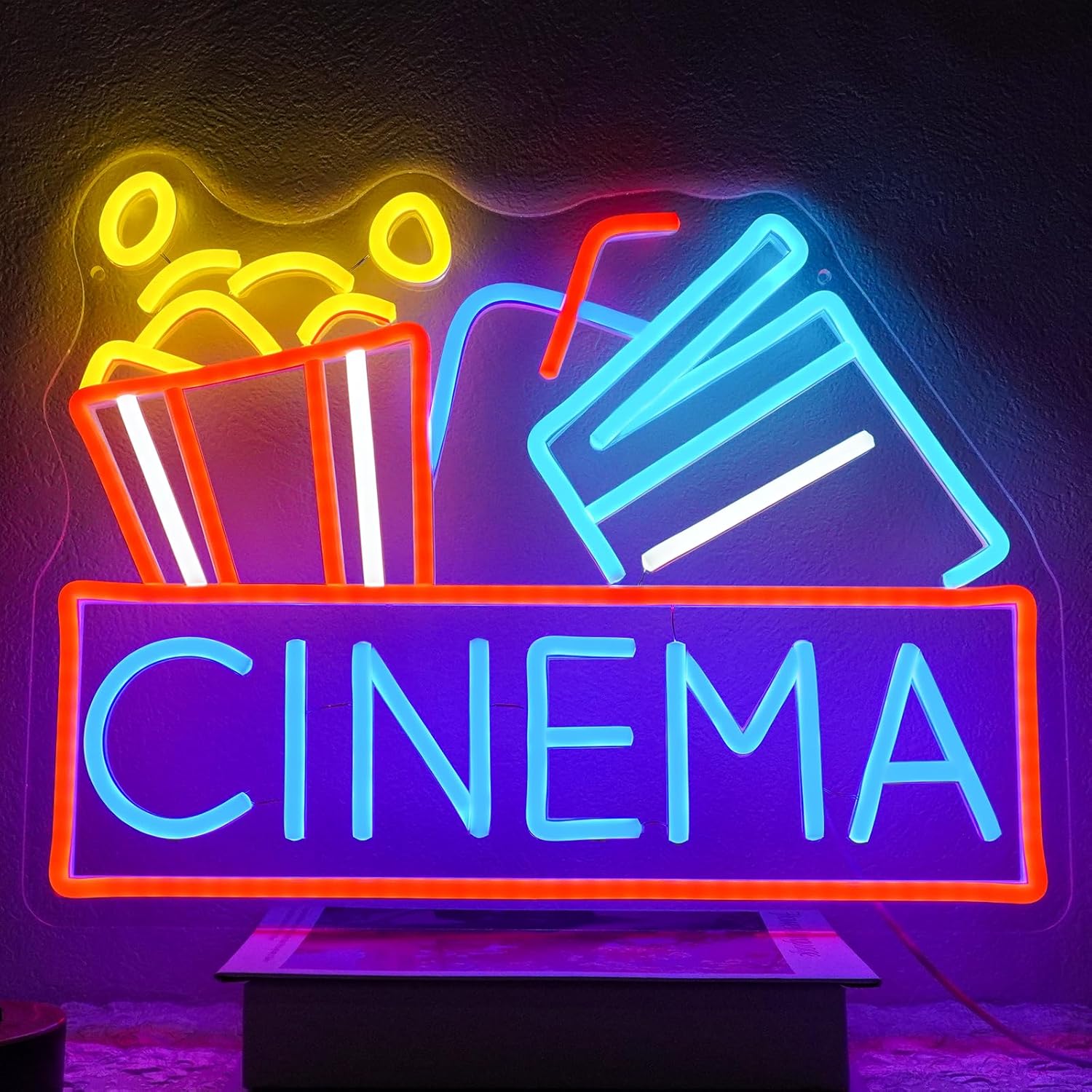 Cinema Neon Sign USB Powered L - Home Cinema Movies avis et prix