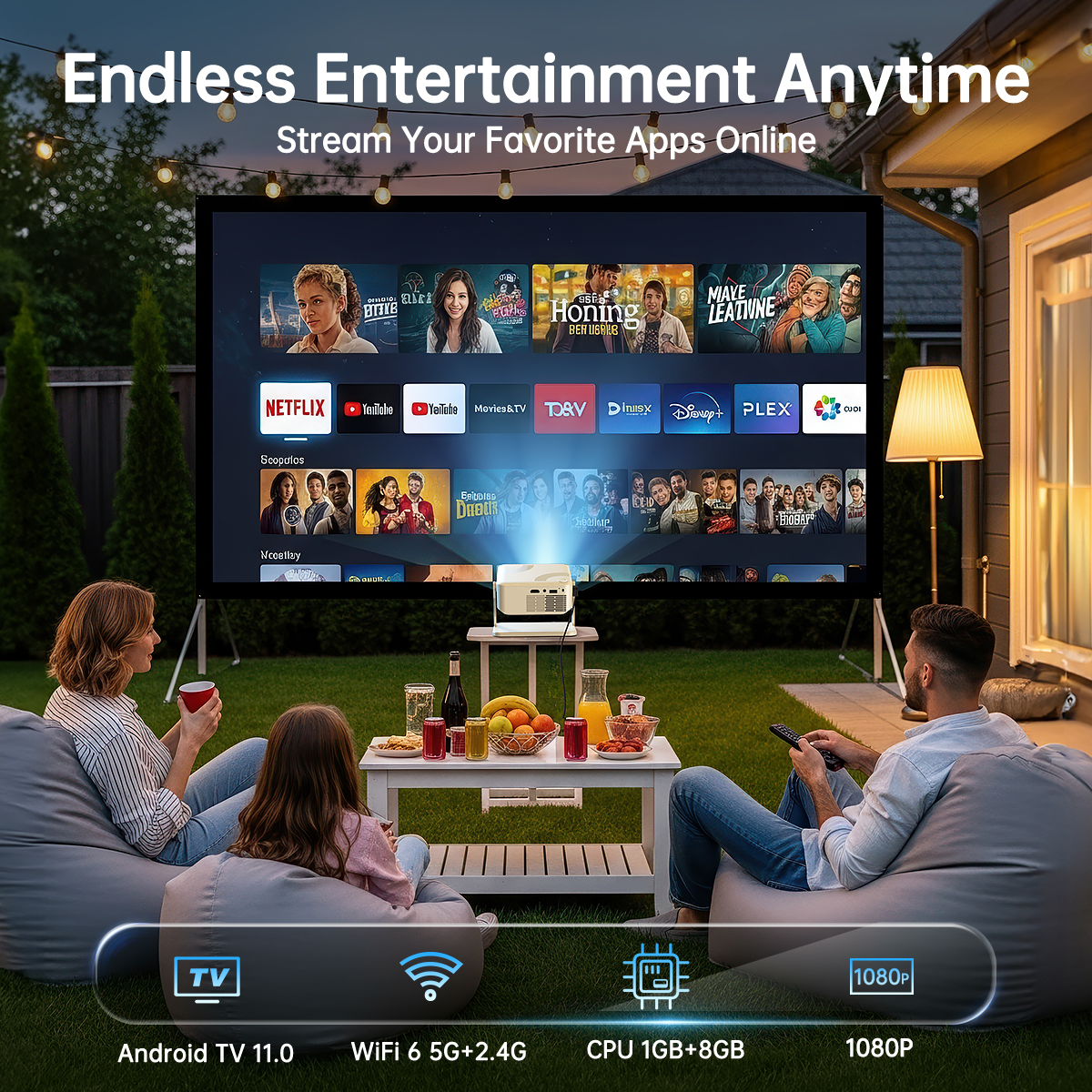 Mini Projector 1080P HD 280 AN - Home Cinema Movies avis et prix